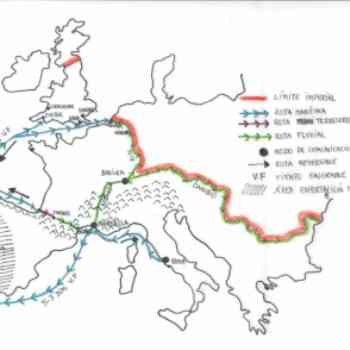 Click para ampliar. Pulsa en el nombre para ver la ficha. Imperio romano,rutas